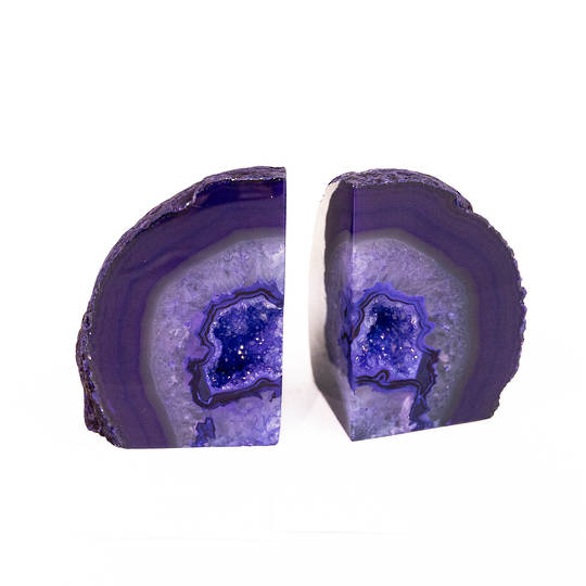  Agate Geode Bookend - Purple image 0