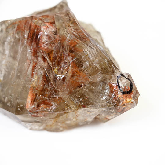 Natural Smoky Elestial Quartz with Fluid Inclusion (Enhydro) image 1