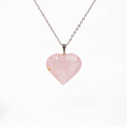 Rose Quartz Heart Pendant image 0