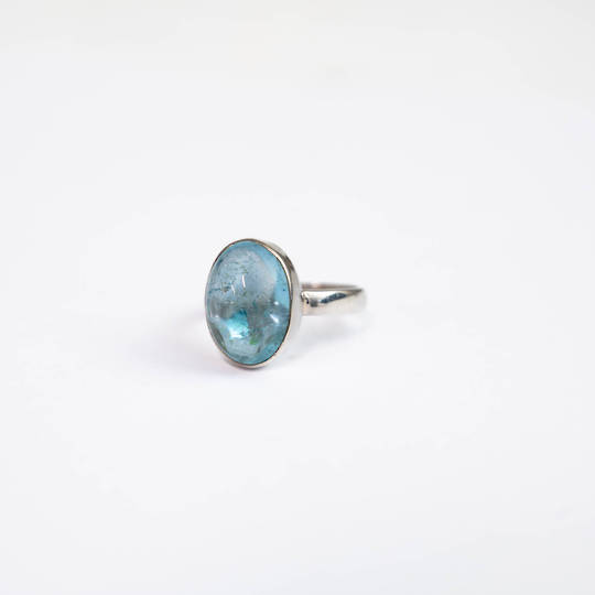 Blue Topaz Silver Ring image 0