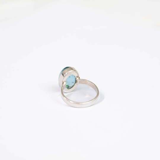 Blue Topaz Silver Ring image 1