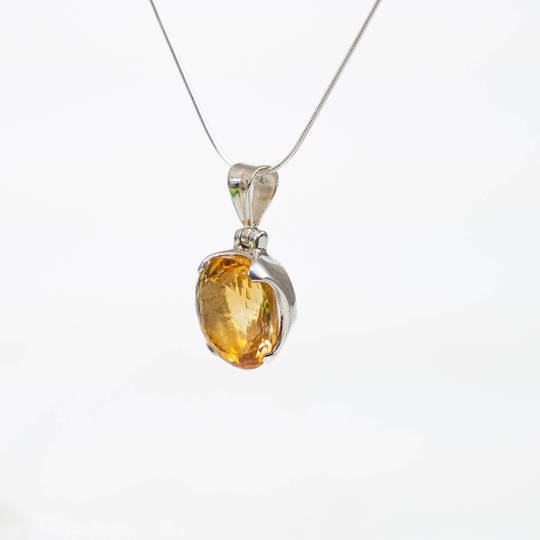 Citrine Silver Pendant image 1