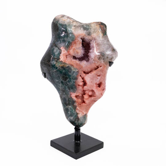 Pink Amethyst Freeform on a metal stand. image 0