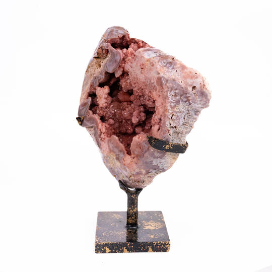 Pink Amethyst Freeform on a metal stand. image 1