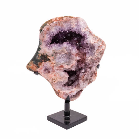 Pink Amethyst Freeform on a metal stand. image 0