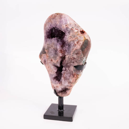 Pink Amethyst Freeform on a metal stand. image 2