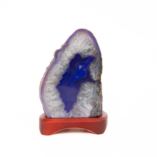 Agate Geode Lamp - Purple image 0