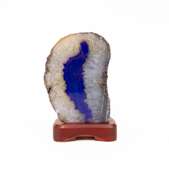 Agate Geode Lamp - Purple image 0