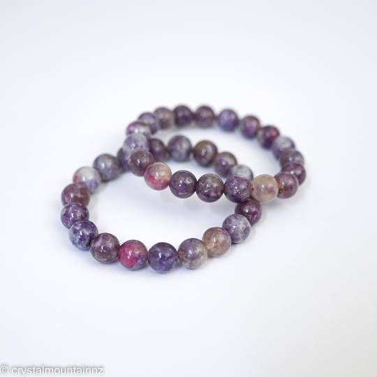 Lepidolite & Tourmaline Bead Bracelet image 0