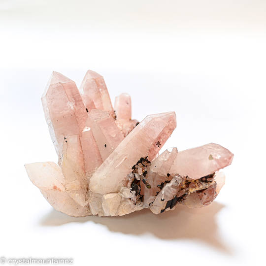 Clear Quartz Cluster with Pink Inclusion image 0