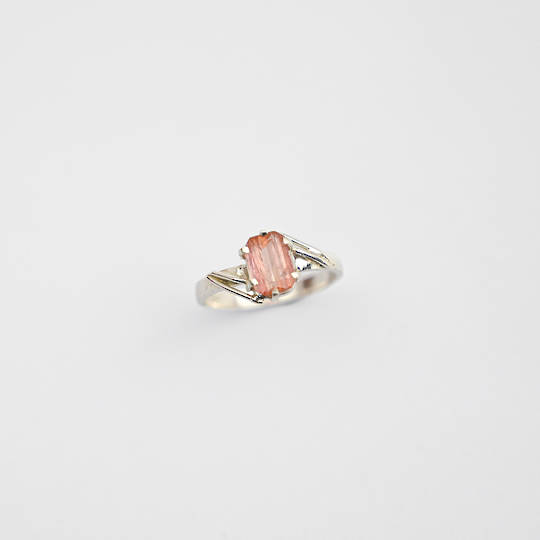 Pink Imperial Topaz Silver Ring image 0