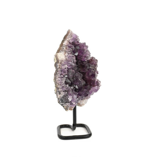 Amethyst Druze on a metal stand. image 1