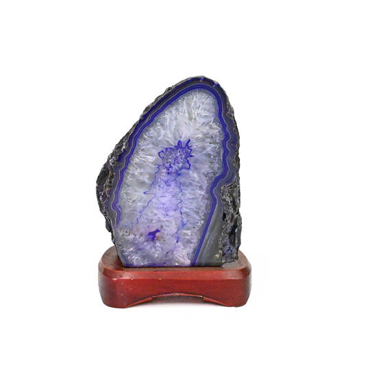 Agate Geode Lamp - Purple image 0