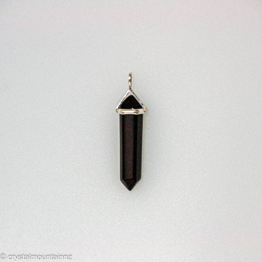 Obsidian Double Point Pendant image 0