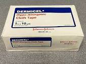 1" x 10 Yds Dermicel Hypo-allergenic Cloth Tape, 12 Rolls per Box