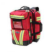 Kemp USA Ultimate EMS Back Pack - Red with Clear Pockets