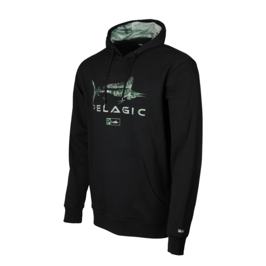 Pelagic Northlake Hooded Pullover - Gyotaku Black