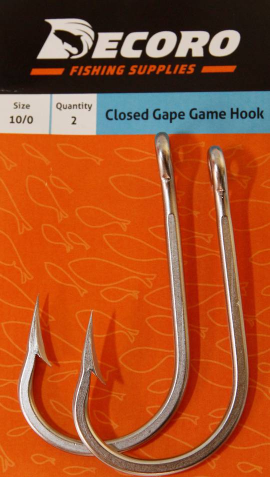 Decoro 7691S Game Hook Closed Gape 10/0 2pk
