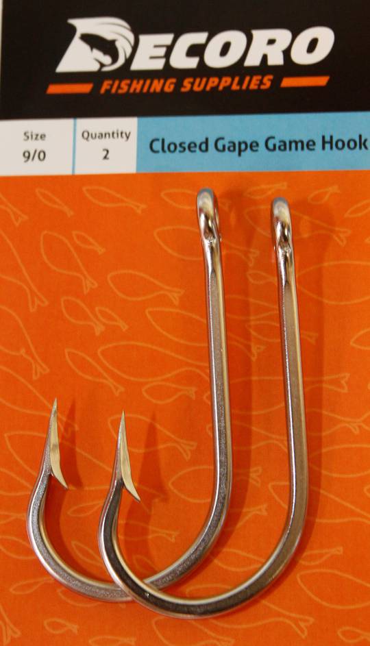 Decoro 7691S Game Hook Closed Gape 9/0 2pk