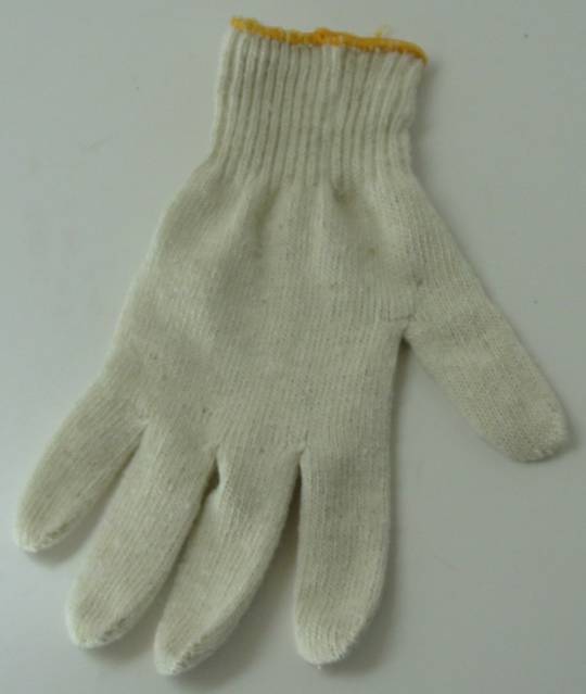 Small Cotton Glove Yellow Band