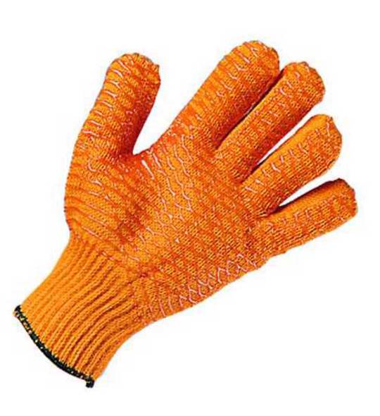 Orange Knit Glove Pair