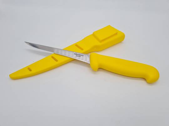 15cm Filleting Knife/Scabbard - Yellow