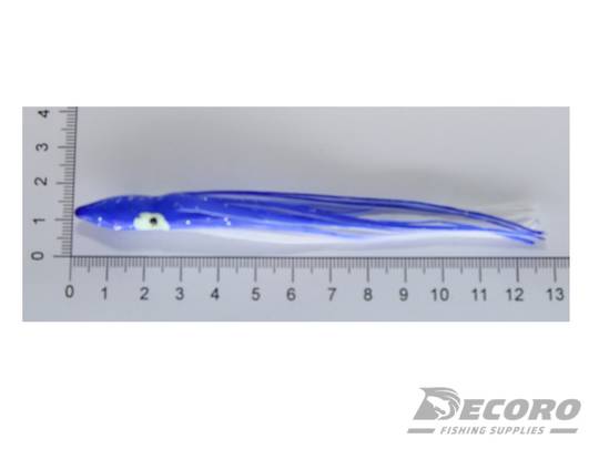 Octopus Lure 4 1/2" Blue & White - 5pk