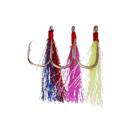 Flasher Hook Chartreuse/Red 10pk