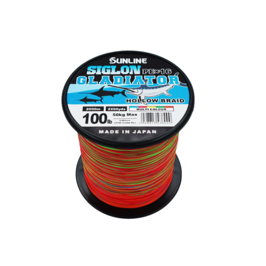 Sunline Hollow Braid - 100lb Multi Colour 2000m