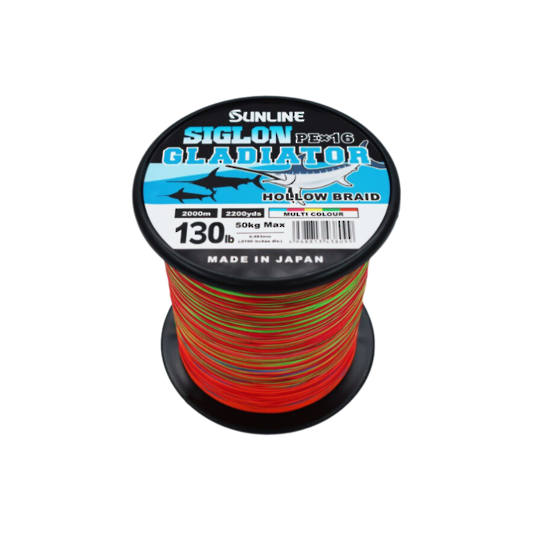 Sunline Hollow Braid - 130lb Multi Colour 1000m