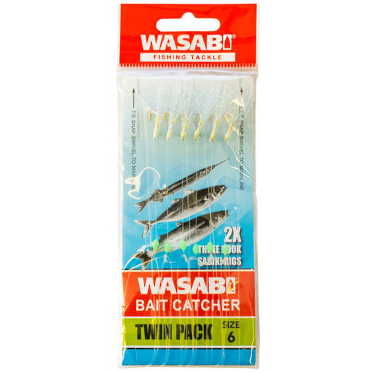 Wasabi Baitcatcher Twin Pack Size 6