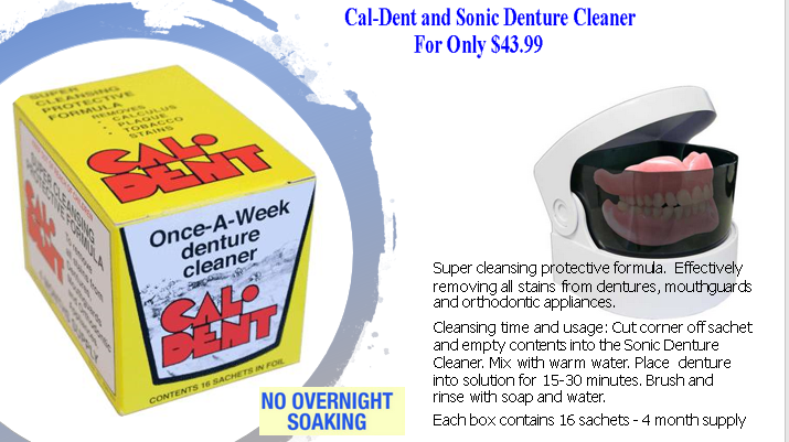 CAL-DENT AND DENTURE SONIC CLEANER