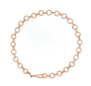 9ct rose gold fancy link bracelet