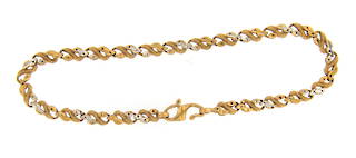 22ct yellow gold fancy bracelet