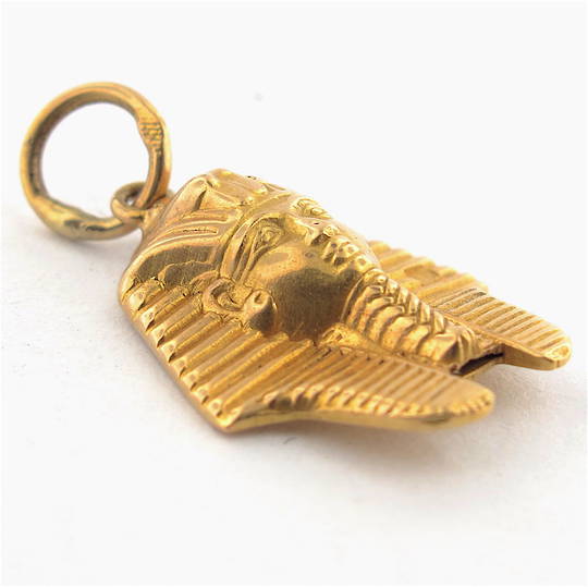 18ct yellow gold Egyptian pharaoh charm