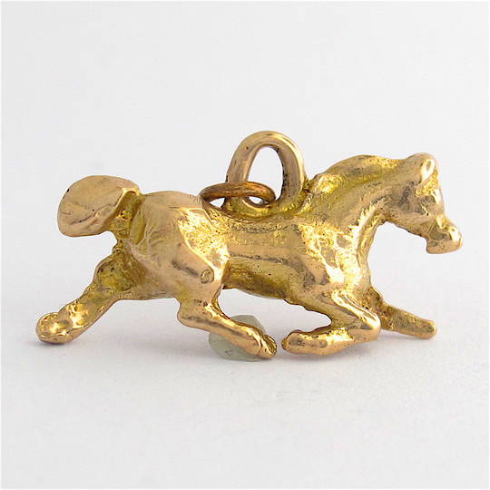 9ct yellow gold horse charm