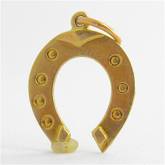 9ct yellow gold horseshoe charm