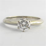 18ct white gold 0.70ct diamond solitaire ring