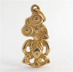 9ct yellow gold Tiki charm