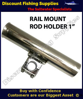 Apex Rod Holder Rail Mount S/S for 1" Rails