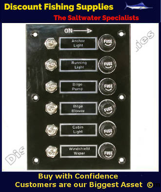 Bakelite Switch Panel - 6 Gang with Nameplates