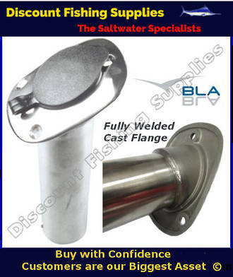 BLA Rod Holder - Flush Mount  Cast Stainless Steel With Cap