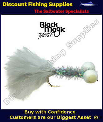 Black Magic Grey Booby Fly (Foam Eyes) #6
