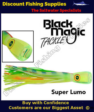 Black Magic Liquid Lunch XT Lure Lumo - Rigged