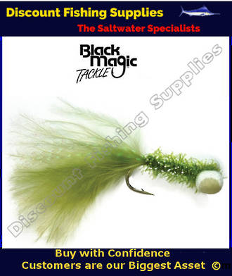 Black Magic Olive Booby Fly (Foam Eyes) #6