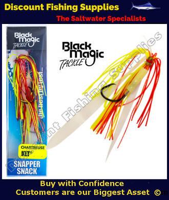 Black Magic Snapper Snack Flasher Rig Chartreuse 5/0