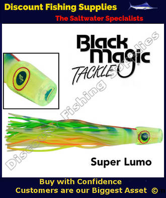 Black Magic Super Stripey XT Lure Super Lumo - Rigged