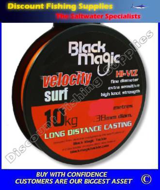Black Magic Velocity Surf Line Hi-Vis 600m Spool