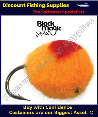 Black Magic Unweighted Globug - Fluoro Orange & Red #10