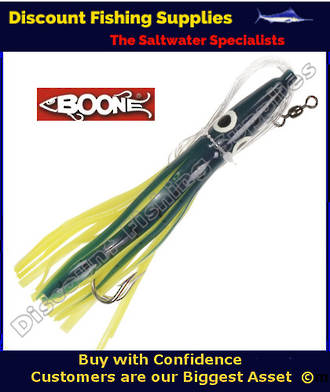 Boone Tuna Eyes 6 1/2" Rigged Lure - New Dolphin